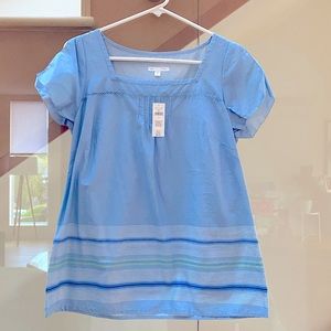 Brand New Gap Womens light blue Babydoll cotton shirt.  Size S & light weight.
